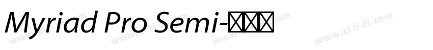 Myriad Pro Semi字体转换